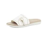 inblu Ciabatte Donna a Fascia Colorata con Disegno Logo, Suola Dual Density, Bianco, 38 EU