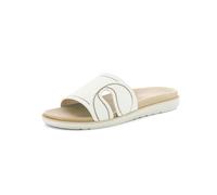 inblu Ciabatte Donna a Fascia Colorata con Disegno Logo, Suola Dual Density, Bianco, 38 EU