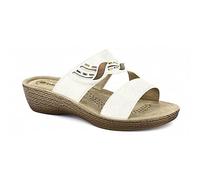 inblu Ciabatte avvolgenti Doppia Fascia e Strass, Sandali Donna, Bianco, 40 EU