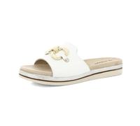inblu Ciabatte Donna Colori Classici con Catena Dorata, Morbido Plantare in Tessuto Imbottito, Bianco, 36 EU
