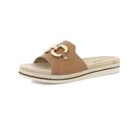inblu Ciabatte Donna Colori Classici con Catena Dorata, Morbido Plantare in Tessuto Imbottito, Camel, 37 EU