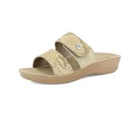 inblu Ciabatte Donna con Chiusura a Strappo e Doppia Fascia Pitonata, Plantare Soffice e Anatomico, Sabbia, 39 EU