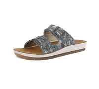 inblu Ciabatte Donna con Doppia Fascia e Fibbie Regolabili, Plantare in Vera Pelle Imbottito, Sandali, Blu, 40 EU