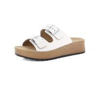 inblu Ciabatte Donna con Doppia Fascia e Fibbie Regolabili, Suola Platform Leggerissima, Plantare Imbottito, dal 35 al 41, Sandali, Bianco, 40 EU