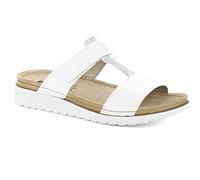 Inblu Ciabatte Donna Doppia Fascia, Regolabili con Strappo, Sandali, Bianco, 39 EU