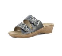 inblu Ciabatte Donna in Ecopelle con Zeppa 4,5cm e Plateau, Doppio Strappo Regolabile e Plantare Anatomico