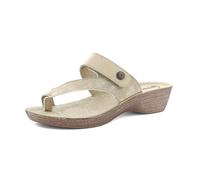 Ciabatte Donna Estivi Ciabatte Antiscivolo Ciabatte Estivi Ciabatte Infradito con Chiusura a Strappo Plantare in Vera Pelle e Tacco Sabbia 40 EU