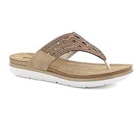 Inblu Ciabatte Donna Infradito con Strass, Sabbia, 39 EU