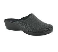 inblu Ciabatte Donna Invernali Pantofole Leggere Morbido e Flessibili con Stampa Animalier BJ0140 (Nero, 36)
