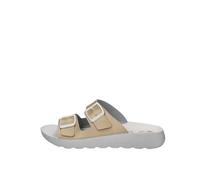 Inblu Ciabatte Donna Mare con Doppia Fibbia, Platino, 39 EU
