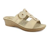 inblu Ciabatte Doppia Fascia con Elastico, Sandali Donna, Sabbia, 40 EU