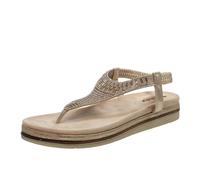 inblu Sandali Infradito Donna con Strass e Elastico, Morbido Plantare in Tessuto Imbottito, Platino, 41 EU