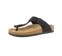 inblu Ciabatte Infradito Donna Colorate con Plantare in Vera Pelle Imbottito, Nero, 37 EU
