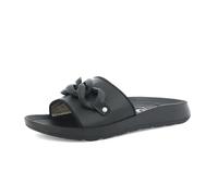 inblu Ciabatte Mare Donna Antiscivolo Sandali Spiaggia Estivi Ciabatte Estivi Bianche con Fascia e Maxi Catena Cangiante Colorate Sandali, Nera, 40 EU