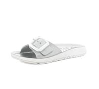 inblu Ciabatte Mare Donna Bianche a Fascia con Fibbia Regolabile Colorata, 35/41, Sandali, Argento, 36 EU