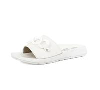 inblu Ciabatte Mare Donna Platform Eleganti Ciabatte Mare Piscina Spiaggia Bianche con Fascia e Maxi Catena Cangiante Colorate Sandali, 38 EU
