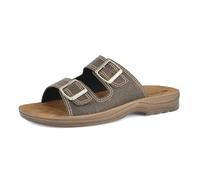 inblu Ciabatte Uomo a Doppia Fascia con Fibbie Regolabile, Cucitura a Vista e Plantare in Pelle, dal 40 al 45, Sandali, Marrone, 42 EU