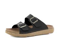 inblu Ciabatte Uomo a Doppia Fascia con Fibbie Regolabili, Sottopiede in Pelle, dal 40 al 46, Sandali, Nero, 44 EU