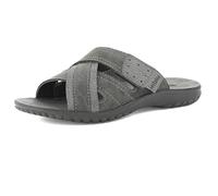 inblu Ciabatte Uomo in Ecopelle a Fasce Incrociate con Chiusura Regolabile a Strappo, dal 39 al 46, Sandali, Grigio, 41 EU