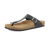 inblu Ciabatte Uomo Infradito con Fibbia Regolabile, Plantare Imbottito in Vera Pelle, dal 40 al 46, Nero, EU