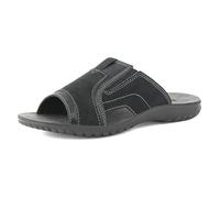 inblu Ciabatte Uomo Spuntate in Ecopelle con Inserto Elastico e Morbido Plantare, dal 39 al 46, Sandali, Nero, 43 EU