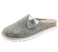 InBlu CS000032 Tortora Pantofole Donna in lana cotta sottopiede in pelle