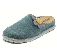 InBlu CS000043 Menta Pantofole per Donna in lana cotta con sottopiede estraibile