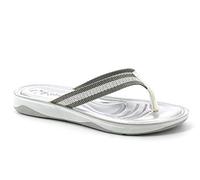 inblu Dodo Infradito Sportivo Mare Donna Comodo Leggero Sottopiede Imbottito Impermeabile Zeppa 2,5 CM Articolo DD-8 (Argento, 36)