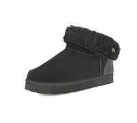 inblu Donna con Risvolto in Ecopelliccia, Stivaletto Invernale Caldo e Leggerissimo, Nero, 37 EU