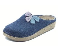 InBlu ED000028 Avio Pantofole per Donna in lana cotta blu
