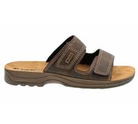 inblu IDRO Ciabatta Uomo Doppio Strappo Sottopiede Pelle Imbottito Tacco 3 CM Articolo ID-2 (Testa di Moro, 45)