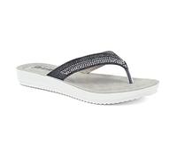 Inblu Ciabatte Donna Infradito con Fascia Brillantini, Nero, 40 EU