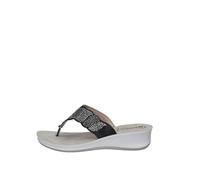 inblu - Infradito con fascia e strass, Donna, nero, 39