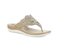 inblu Infradito Donna Eleganti con Decoro Traforato e Strass - Comode e Raffinate, Plantare Imbottito in Ecopelle - Perfette per Estate, Mare e Tempo Libero