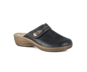 inblu - LY-80 - Comode pantofole con plantare in vera pelle e chiusura a stra...