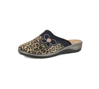 inblu Panfotole Donna OD13 Animalier con Fiore con Strass, 39, Naturale