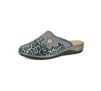 inblu Panfotole Donna OD13 Animalier con Fiore con Strass, 40, Grigio