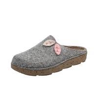 inblu Pantofole ECOFRIENDS Zoccoli Donna con Foglie, Suola e Tomaia in Materiale Riciclato, 35/41, Argento, 38 EU