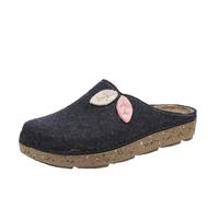 inblu Pantofole Donna Invernali Ciabatte Ragazze Calde Ecopelliccia Zoccoli Donna con Foglie ED0013 (Blu Avio, 38)