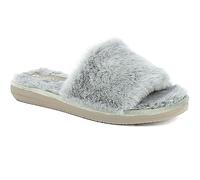 Inblu Pantofole Cozy Aperte pelliccetta, Donna, Grigio, 38 EU