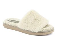 Inblu Pantofole Cozy Aperte pelliccetta, Donna, Naturale, 39 EU