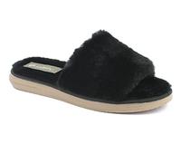 Inblu Pantofole Cozy Aperte pelliccetta, Donna, Nero, 40 EU