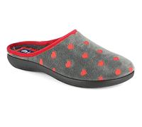 Inblu Pantofole Cuoricini, Donna, Antracite, 36 EU