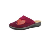 inblu Pantofole Donna con Bordo in Ecopelliccia, Cuore e Strass, Plantare Anatomico