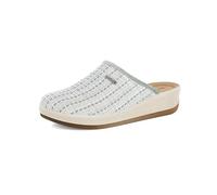 inblu Pantofole Donna con Cuoricini Ricamati, Suola Leggera e Resistente, Plantare Imbottito in Tessuto, Argento, Nero, 36 EU