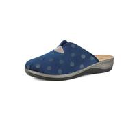 inblu Pantofole Donna con Fantasia a Pois e Plantare Imbottito, Suola con Rialzo 3,5 cm, Blu, 36 EU