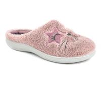 inblu | Pantofole Donna Con Gattino Peluche, Soffice Sottopiede In Tessuto Imbottito, Comode Calde e Flessibili, Colore Rosa, 40