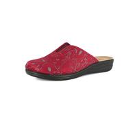 inblu Pantofole Donna con Inserto Elastico e Disegno Foglie, Plantare Anatomico Imbottito, Suola Leggera e Resistente, Bordeaux, 41 EU