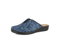 inblu Pantofole Donna con Inserto Elastico e Disegno Foglie, Plantare Anatomico Imbottito, Suola Leggera e Resistente, Blu, 41 EU