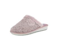 inblu Pantofole Donna con Trama Effetto Lana e Cuore, Suola Leggera con Tacco 3cm, Glicine, 39 EU